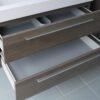 Badmeubel onderkast met aluminium greep 100 Grey Oak OP = OP - Badmeubel onderkast 100 cm | Lapy