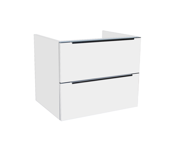 Badmeubel onderkast met luxe opliggende greep 60 Hoogglans Wit OP = OP