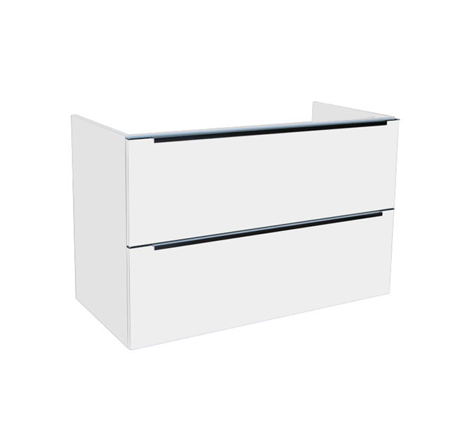 Badmeubel onderkast met luxe opliggende greep 80 Hoogglans Wit OP = OP
