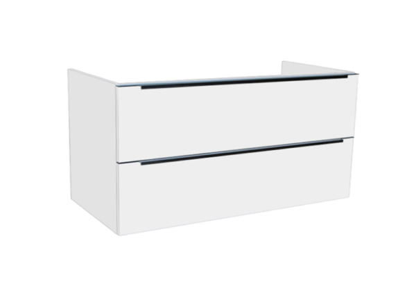 Badmeubel onderkast met luxe opliggende greep 100 Hoogglans Wit OP = OP