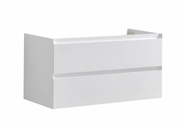 Badmeubel Infinity onderkast met greeplijst in korpus kleur 100 Hoogglans Wit OP = OP | Lapy