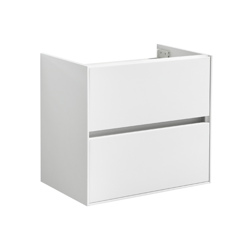 Compact Greeploos onderkast met greeplijst aluminium 60 Hoogglans Wit
