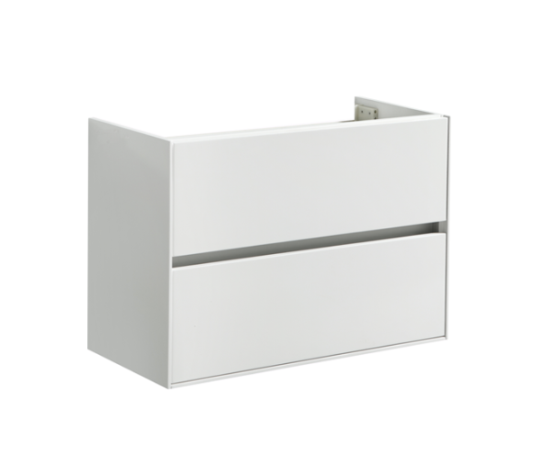 Compact Greeploos onderkast met greeplijst aluminium 80 Hoogglans Wit