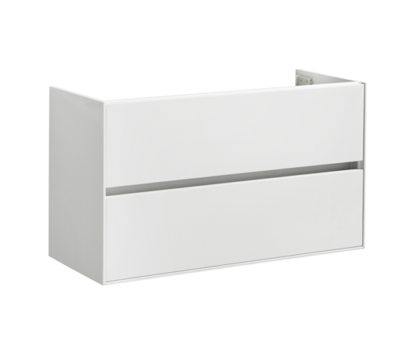 Badmeubel onderkast Compact met greeplijst aluminium 100 Hoogglans Wit OP = OP