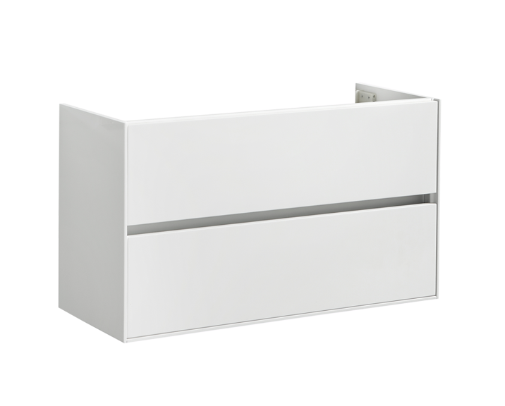 Badmeubel onderkast Compact met greeplijst aluminium 100 Hoogglans Wit OP = OP