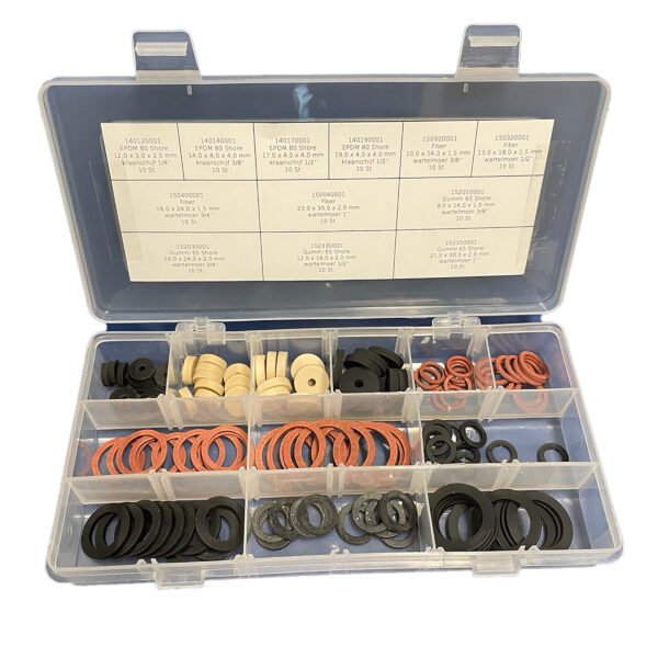Fiber- en rubberringen assorti – 120 stuks - Pakkingen | Lapy