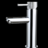 Wastafelmengkraan Mia Chroom met geribbeld knop - Kranen met geribbeld knop Chroom | Lapy