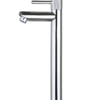Fonteinkraan hoog rond Chroom met geribbeld knop - Kranen met geribbeld knop Chroom | Lapy