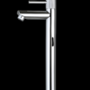 Fonteinkraan hoog rond Chroom met geribbeld knop - Kranen met geribbeld knop Chroom | Lapy