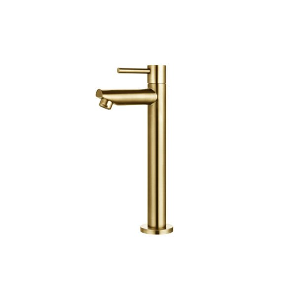 Fonteinkraan hoog rond Goud Geborsteld - Fonteinkraan | Lapy