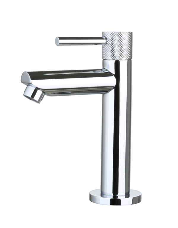 Fonteinkraan rond Chroom met geribbeld knop - Kranen met geribbeld knop Chroom | Lapy