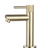 Fonteinkraan rond Goud Geborsteld met geribbeld knop | Lapy