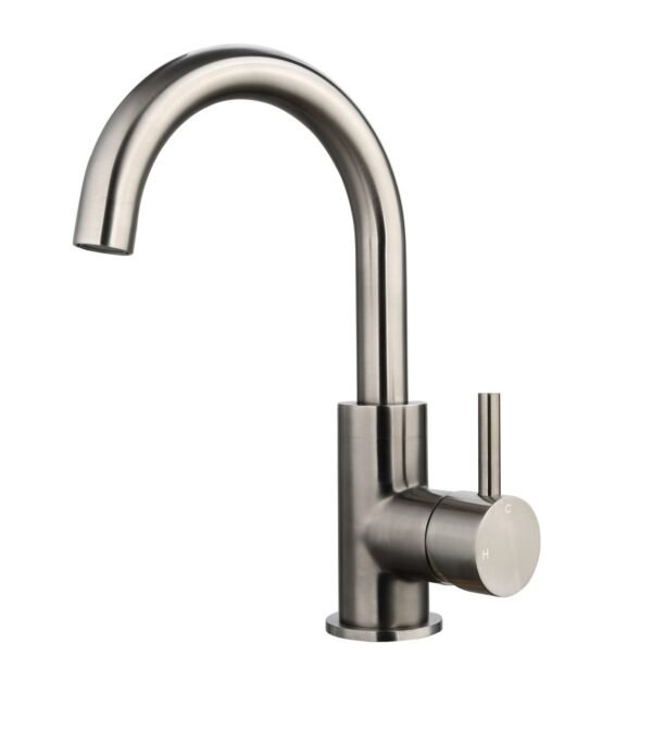 Wastafelmengkraan Largo met draaibare uitloop Gun Metal