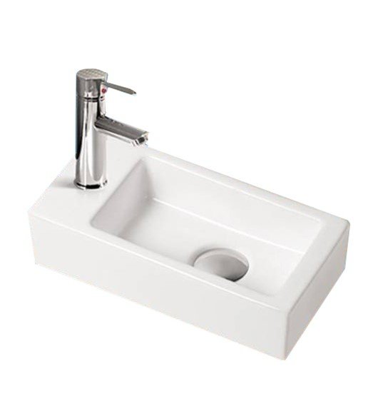 Fonteinset Keramiek Wit Qubic Mini