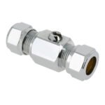 Kogelkraan recht Kiwa 12 mm knel x 12 mm knel verchroomd - Kogelkranen | Lapy