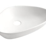 Elite waskom rond 58,5 x 39 x 14 cm keramiek glans wit - Waskommen | Lapy