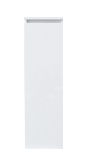 Trendline kolomkast half hoog met greeplijst aluminium Hoogglans Wit