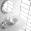 Luna waskom rond 32,5 x 14 cm keramiek glans wit - Waskommen | Lapy