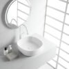 Sofia waskom rond 44 x 44 x 13,5 cm keramiek glans wit - Waskommen | Lapy