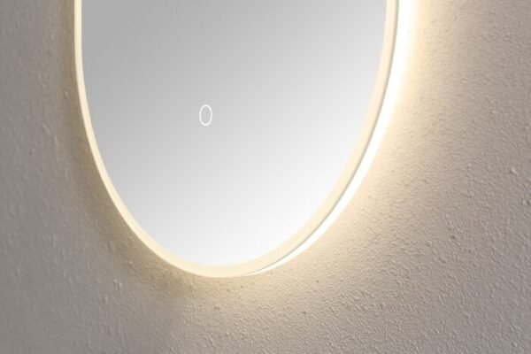 Spiegel ambiance ovaal met LED verlichting, 3 kleur instelbaar & dimbaar incl. spiegelverwarming | Lapy