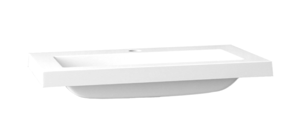 Wastafel Compact Mineraalmarmer 100 - Wastafels Compact | Lapy