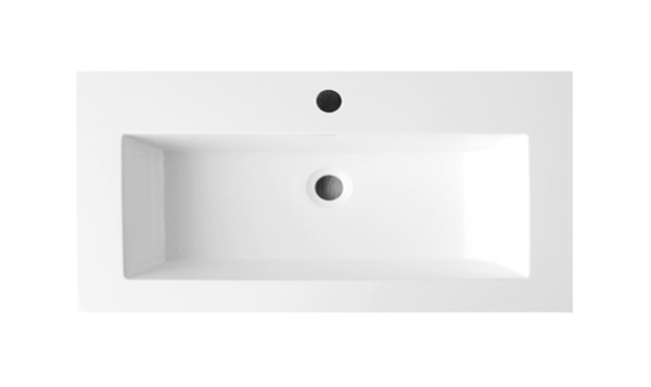 Wastafel Compact Mineraalmarmer 100 - Wastafels Compact | Lapy