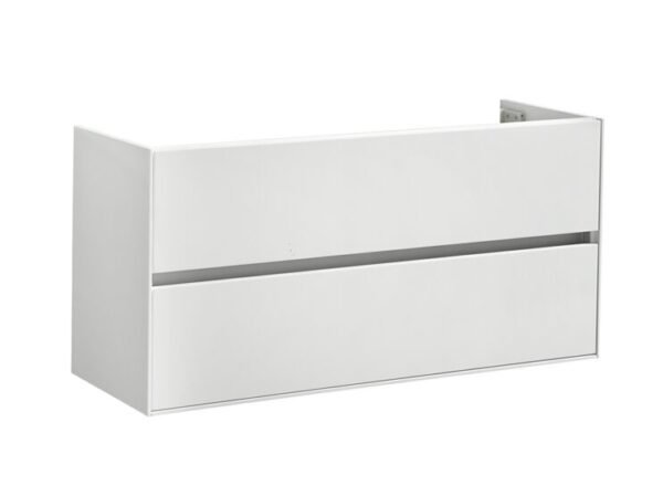 Badmeubel onderkast Compact met greeplijst aluminium 120 Hoogglans Wit OP = OP