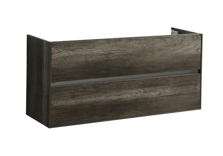 Badmeubel onderkast Compact met greeplijst aluminium 120 Century Oak OP = OP