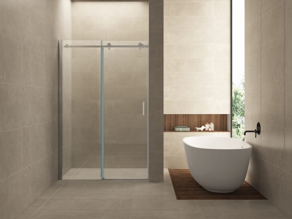 Slide nis schuifdeur 1100 x 2000 x 8 mm nano helder glas/chroom