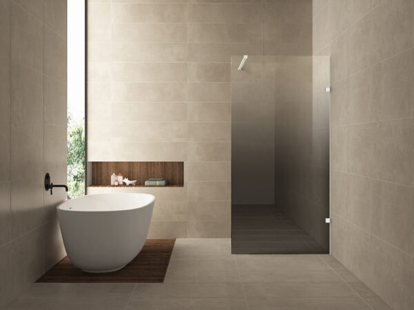 Less inloopdouche rechts 1000 x 2000 x 8 mm nano spiegelrook- naar helder glas/mat wit