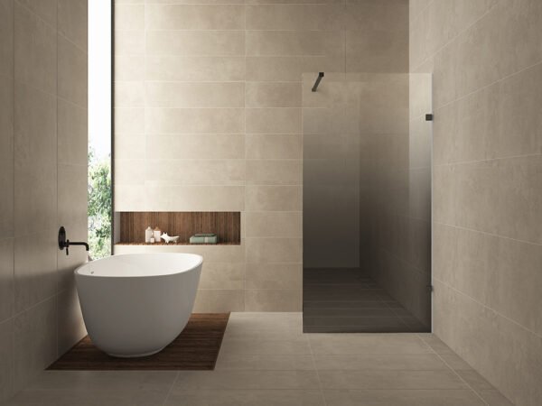 Less inloopdouche rechts 1200 x 2000 x 8 mm nano spiegelrook- naar helder glas/mat zwart - Douches | Lapy