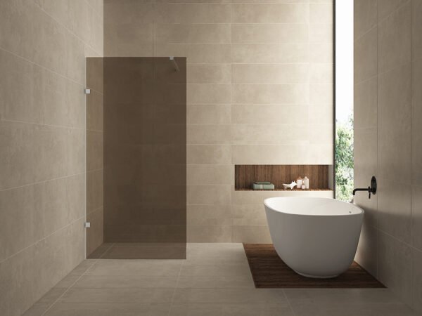 Less inloopdouche 800 x 2000 x 8 mm nano vintage brons glas/chroom
