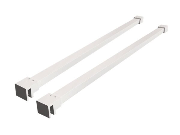 Slim set stabilisatiestangen 120 cm voor vrijstaande inloopdouches mat wit - Profielsets en stabilisatiestangen | Lapy