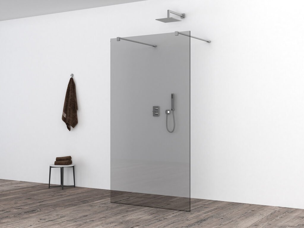Slim glasplaat 900 x 2000 x 8 mm nano rookglas