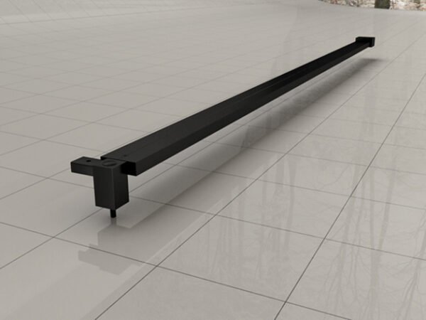 Wiesbaden Horizon stabilisatiestang 120 cm voor nisdeur mat zwart (oud model) - Toebehoren douches | Lapy