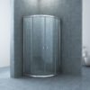 Eco kwartronde cabine met twee schuifdeuren 800 x 800 x 1900 x 5 mm nano helder glas/chroom - Douchecabines kwartrond | Lapy