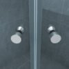 Eco kwartronde cabine met twee schuifdeuren 800 x 800 x 1900 x 5 mm nano helder glas/chroom - Douchecabines kwartrond | Lapy