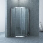 Eco kwartronde cabine met twee schuifdeuren 900 x 900 x 1900 x 5 mm nano helder glas/chroom - Douchecabines kwartrond | Lapy