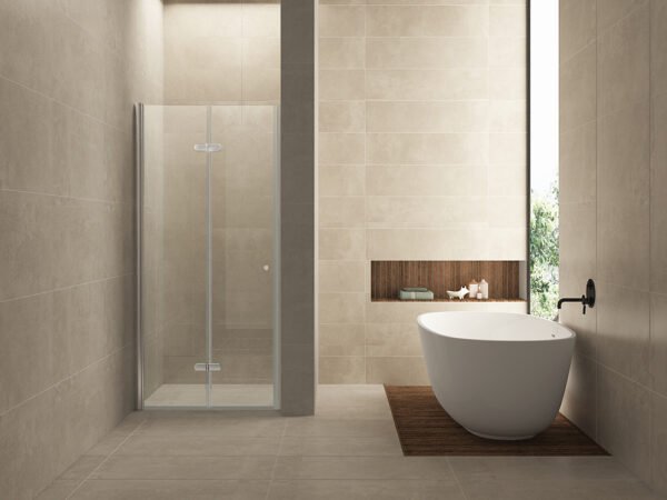 Maki nisdeur vouwbaar links 800 x 2000 x 8 mm nano helder glas/chroom - Vouwdeuren | Lapy