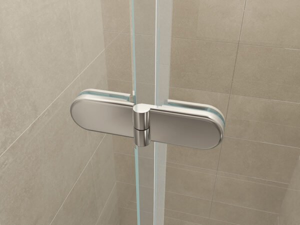 Maki nisdeur vouwbaar links 800 x 2000 x 8 mm nano helder glas/chroom - Vouwdeuren | Lapy