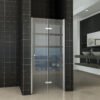 Maki nisdeur vouwbaar rechts 800 x 2000 x 8 mm nano helder glas/chroom - Vouwdeuren | Lapy