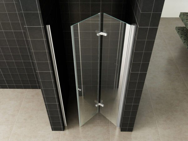 Maki nisdeur vouwbaar rechts 800 x 2000 x 8 mm nano helder glas/chroom - Vouwdeuren | Lapy