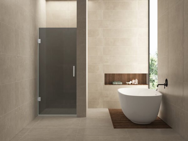 Less glas voor nisdeur 900 x 2000 x 8 mm nano rookglas