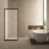Skyline zijwand voor nis schuifdeur 800 x 2000 x 8 mm nano helder glas/mat zwart - Zijwanden | Lapy