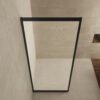 Skyline zijwand voor nis schuifdeur 800 x 2000 x 8 mm nano helder glas/mat zwart - Zijwanden | Lapy