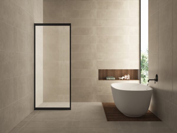 Skyline zijwand voor nis schuifdeur 1000 x 2000 x 8 mm nano helder glas/mat zwart - Zijwanden | Lapy