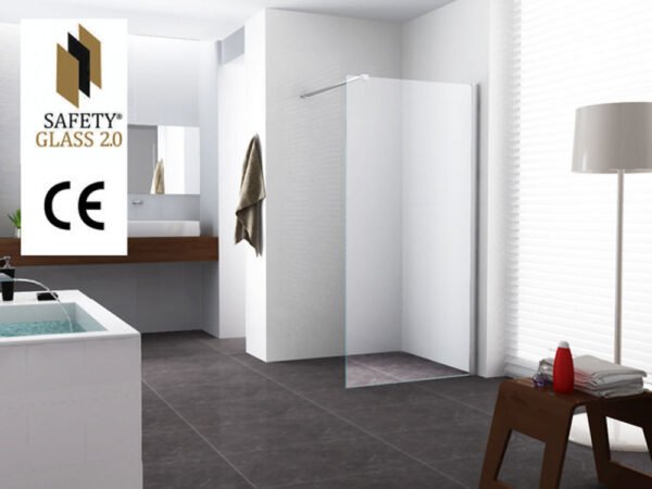 Graffic inloopdouche 1000 x 2000 x 10 mm nano safety glass folie helder glas/chroom - Inloopdouches | Lapy