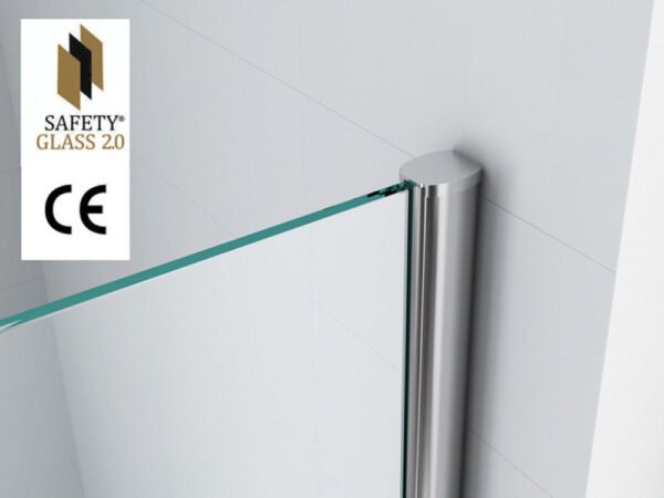 Graffic inloopdouche 1000 x 2000 x 10 mm nano safety glass folie helder glas/chroom - Inloopdouches | Lapy
