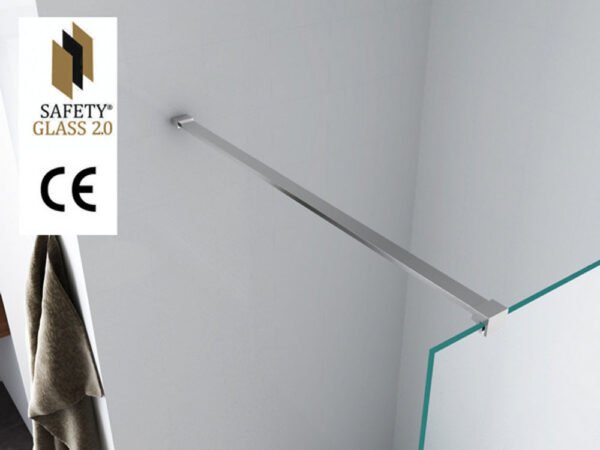 Graffic inloopdouche 1000 x 2000 x 10 mm nano safety glass folie helder glas/chroom - Inloopdouches | Lapy