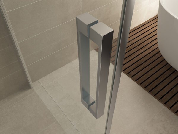 Salone cabine met 1 draaideur 900 x 900 x 2000 x 8 mm nano helder glas/chroom - Douches | Lapy